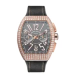 Franck Muller Vanguard V45 Luxury Tonneau Watch with Rubber Strap