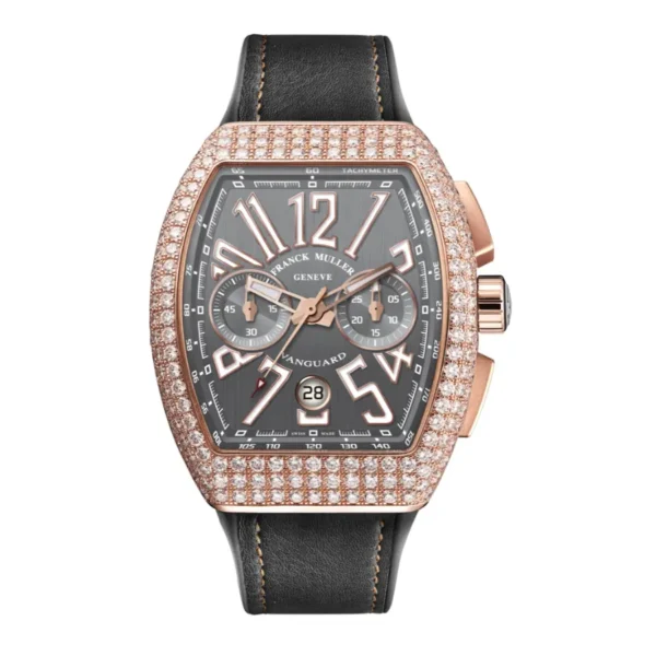 Franck Muller Vanguard V45 Luxury Tonneau Watch with Rubber Strap