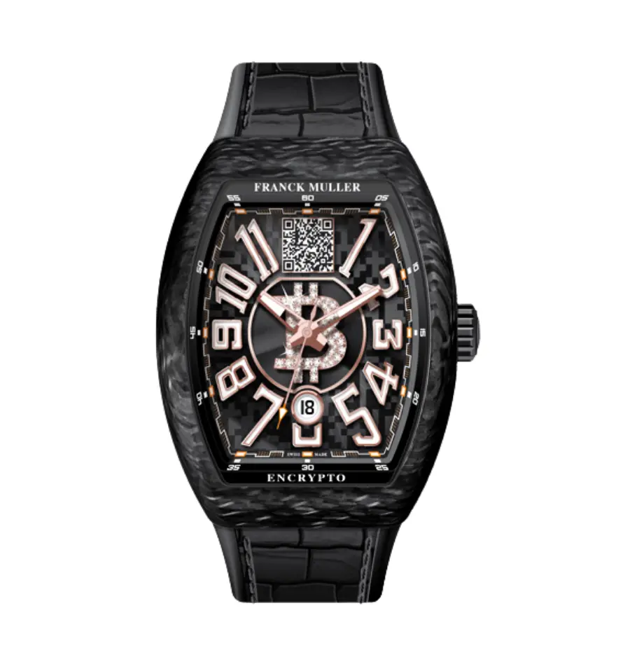 Franck Muller Vanguard Encrypto Diamond 45 mm Franck Muller, Mens 45mm, Carbon Fiber Case, Gold Elemento, B Diamond