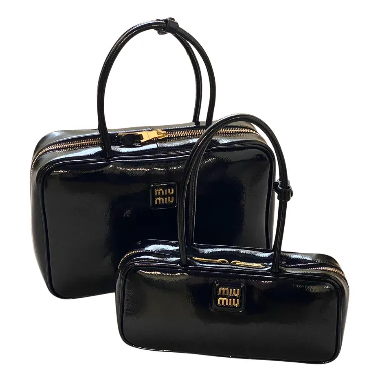 MIU MIU Beau Patent Leather Tote Bag MIU MIU Beau Patent Leather Tote Bag