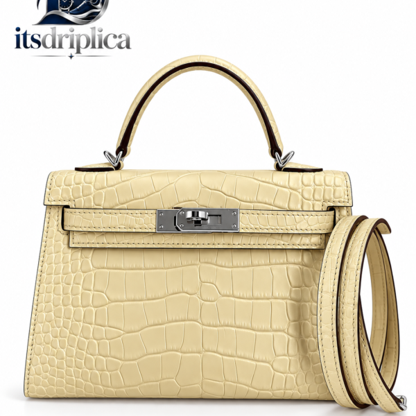 HERMES Mini Kelly 2 Alligator Matte Vanilla SS ZStamp